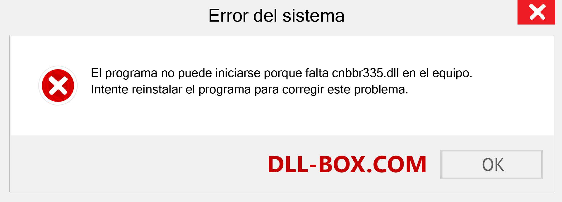 ¿Falta el archivo cnbbr335.dll ?. Descargar para Windows 7, 8, 10 - Corregir cnbbr335 dll Missing Error en Windows, fotos, imágenes