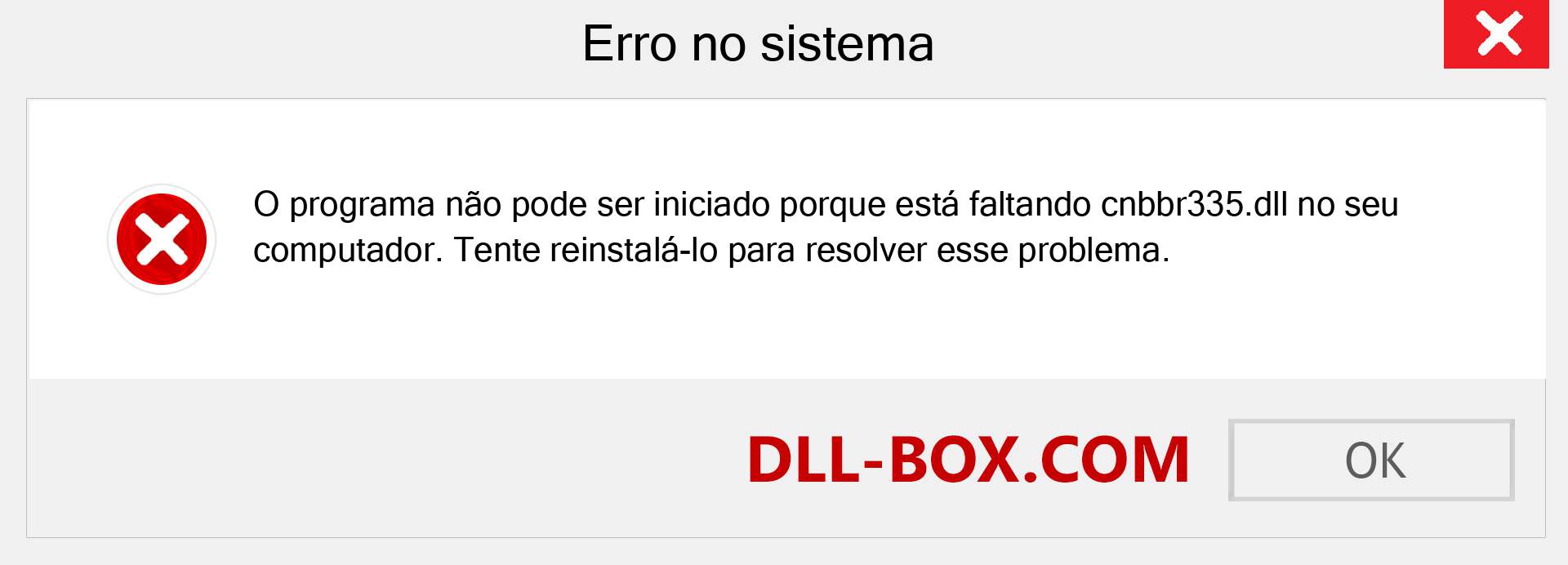 Arquivo cnbbr335.dll ausente ?. Download para Windows 7, 8, 10 - Correção de erro ausente cnbbr335 dll no Windows, fotos, imagens